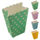 Kleine Popcorn-Tüten "Farbenfroher Punkte-Spaß" 8er Pack