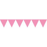Kleine Wimpel-Girlande "Happy Dots" 274 cm-pink