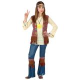 Kostüm "Blumenkind-Hippie" 4-tlg.