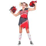 Kostüm Zombie-Cheerleaderin 4-tlg.