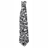 Krawatte "Weiße Totenköpfe" 130 cm
