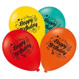 Kunterbunte Happy Birthday-Luftballons 7er Pack