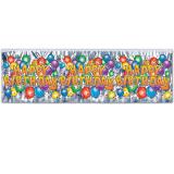 Kunterbunter Party-Banner "Happy Birthday" 1,2 m