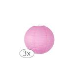 Einfarbige Lampions 3er Pack-15 cm-rosa