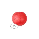 Einfarbige Lampions 3er Pack-15 cm-rot