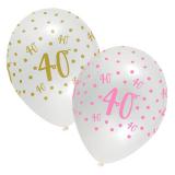 Luftballons "40. Geburtstag Ladylike" 6er Pack