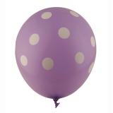 Luftballons "Farbenfroher Punkte-Spaß" 5er Pack-flieder