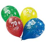 Luftballons "Bunter 70. Geburtstag" 7er Pack
