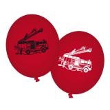Luftballons "Spannende Feuerwehr" 8er Pack