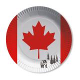 Pappteller "Kanada" 10er Pack