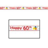 Party-Absperrband "Happy 60th" 6 m 