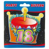 Party-Button 3D 18. Geburtstag 11 cm