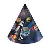 Party-Hütchen "Space Shuttle und Planeten" 6er Pack