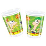 Plastikbecher "Phineas und Ferb" 10er Pack 