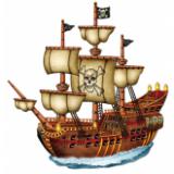 Raumdeko Piratenschiff 79 cm