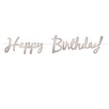Schimmernde Buchstaben-Girlande "Happy Birthday" 366 cm-silber