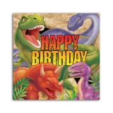 Servietten zum Geburtstag "Gefährliche Dinosaurier" 16er Pack