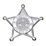 Silberner Sheriff-Stern 8 cm