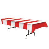 Streifen-Tischdecke Rot & Weiß 137 x 274 cm 