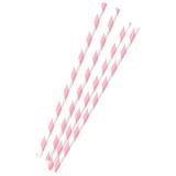 Strohhalme "Streifen-Spaß" 12er Pack-rosa