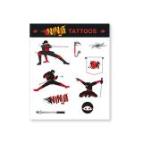 Tattoos Mutiger Ninja 9-tlg.