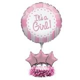 Tischdeko Folienballons "Little Baby Girl" 6-tlg.