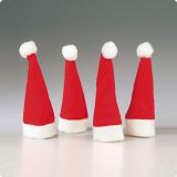 Tischdeko "Mini Weihnachtsmütze" 4er Pack