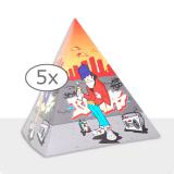 Tischdeko Pyramide "Hip Hop & Graffiti" 13,5 cm 5er Pack