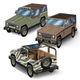 Tischdeko "Safari SUVs" 3-tlg. 