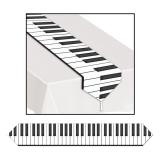 Tischläufer "Klaviertasten" 180 cm