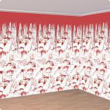 XL Wanddeko "Blutige Horror Wand" 600 cm 2-tlg.