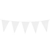 XXL Wimpel-Girlande einfarbig 10 m-weiß