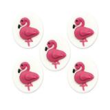 Essbare Kuchendeko "Flamingos" 5er Pack