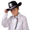 Cowboyhut "Sheriff" für Kinder-schwarz