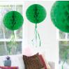 Deckenhänger "Ball aus Wabenpapier" 30 cm - Grün
