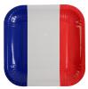 Eckige Pappteller "Vive la France" 10er Pack