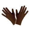 Einfarbige Handschuhe "Farbenfroh" 23 cm-braun - Hauptansicht