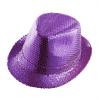 Einfarbiger Pailletten-Hut -lila - Hauptansicht