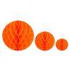 Einfarbiger Wabenpapier-Ball 2er Pack-orange