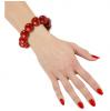 Einfarbiges Perlen-Armband-rot