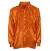 Elegantes Rüschenhemd-orange-XXL  - Rückansicht