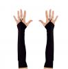 Fingerlose Satin-Handschuhe-schwarz  