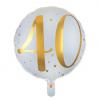 Folien-Ballon 40. Geburtstag "Golden Times" 45 cm - Hauptansicht