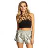 Hotpants Disco-Vibes Outfit silber