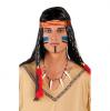 Indianer-Halskette "Zähne und bunte Perlen"