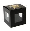 Kleine Geschenk-Boxen "Funkelnde Schneekristalle" 4er Pack-schwarz