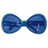 Große 70er Party-Brille Diamond 16,5 cm-blau