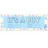 Personalisierbarer Banner "It's a baby" 150 cm - Hellblau