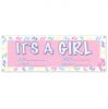 Personalisierbarer Banner "It's a baby" 150 cm - Rosa