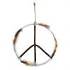 Raumdeko "Peace" mit Federn 25 cm - Hauptansicht